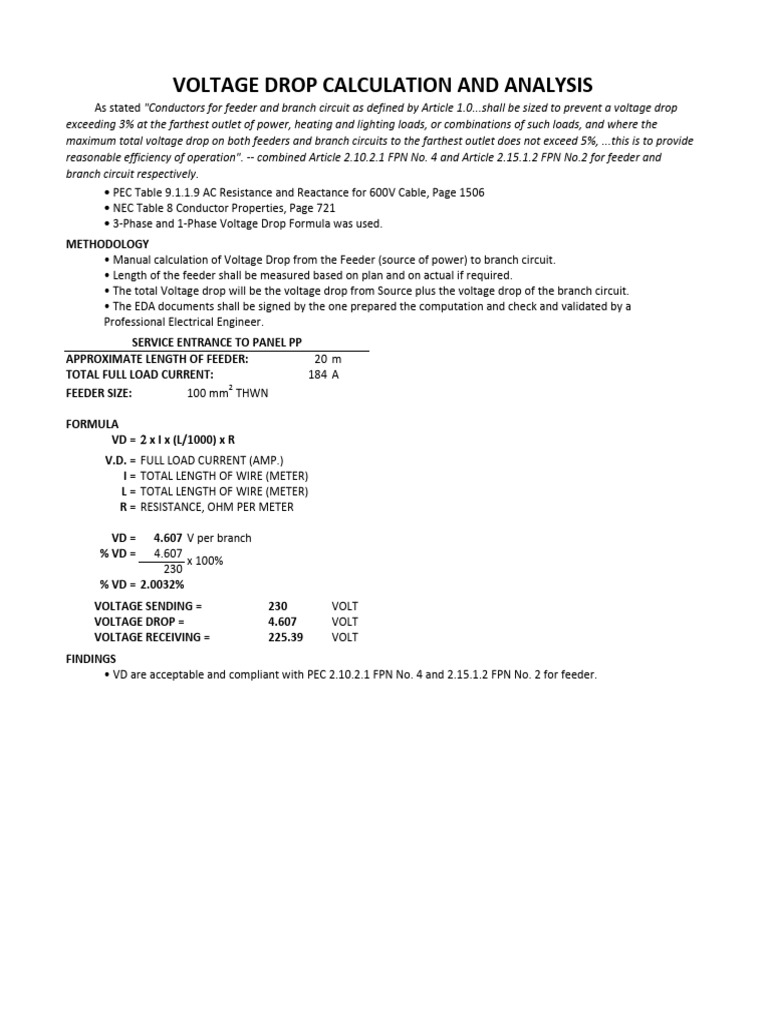 Electrical Design Analysis PDF