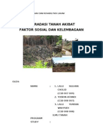 Tugas Degradasi Tanah Dan Rehabilitasi Lahan