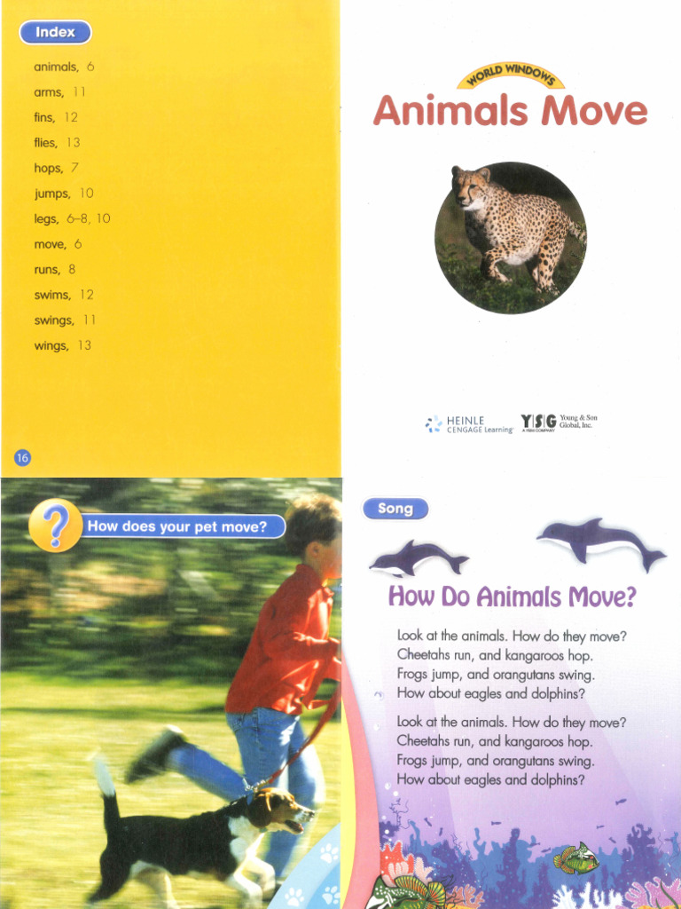 L1. U5. Animal Move Student Book - Grade 1 and Pre - School | PDF