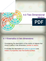 PHY 110 - Notes - Chapter 4.0 - Two Dimensional Motion - 27102023 (20234)
