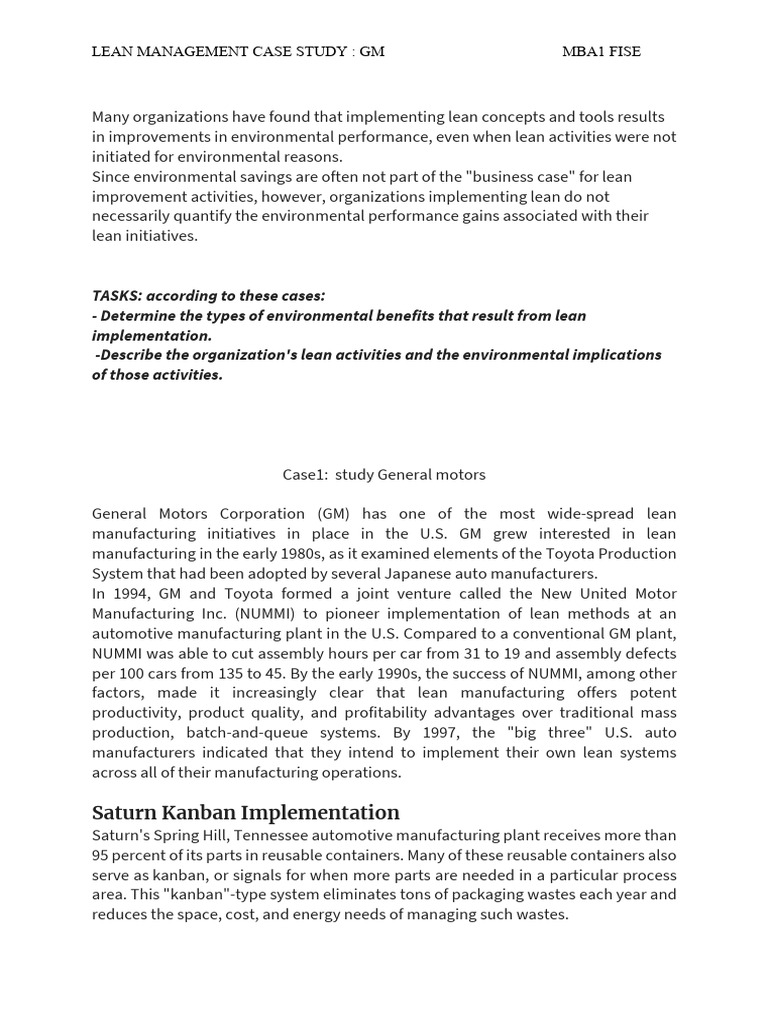 Lean Management Insights for MBAs | PDF | Lean Manufacturing | Six Sigma