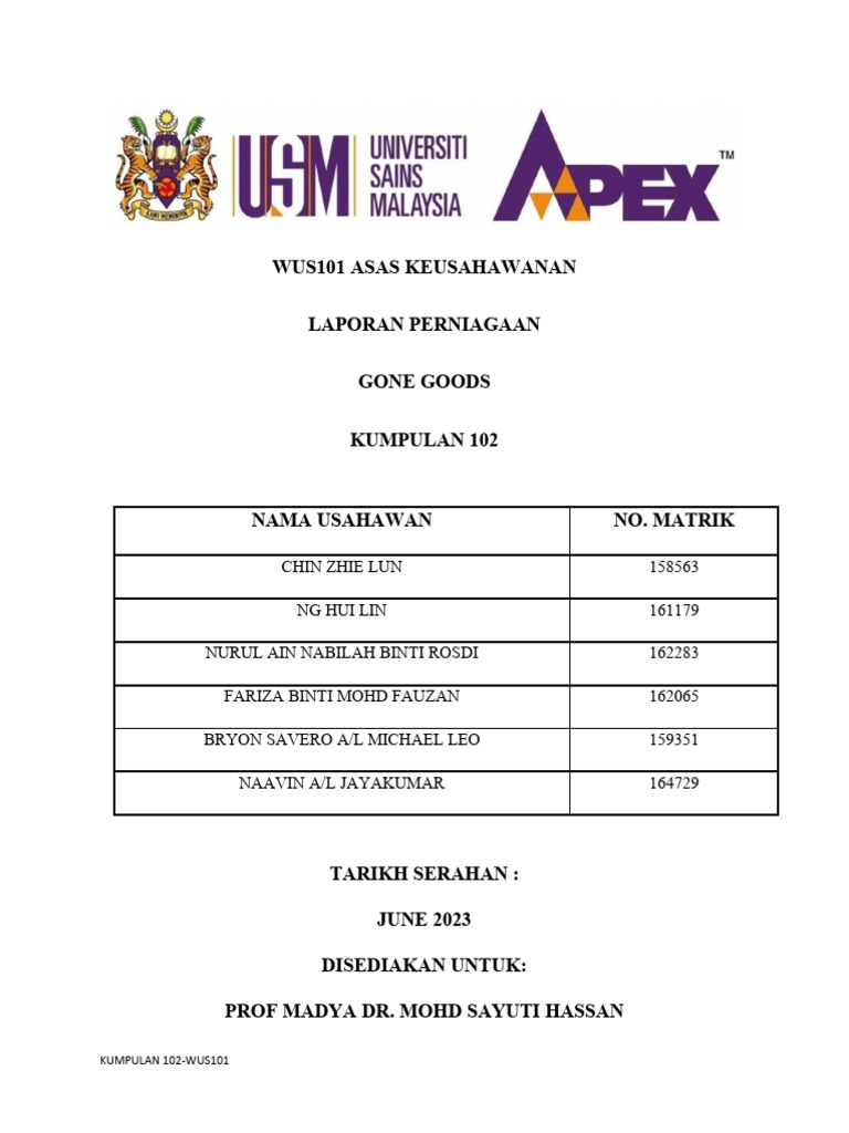 Example 1 Wus 101 Task 3 Bm Pdf
