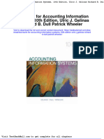 Test Bank For Accounting Information Systems 10th Edition Ulric J Gelinas Richard B Dull Patrick Wheeler