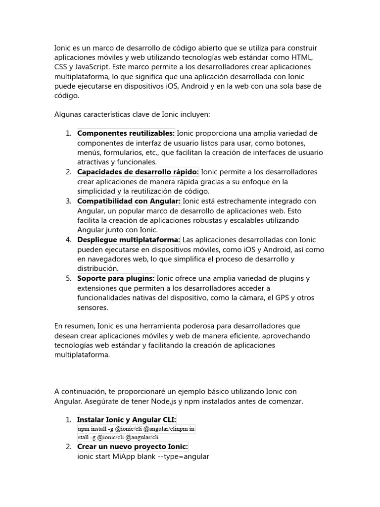 Que Es Ionic | PDF | Software multiplataforma | Software de la aplicacion