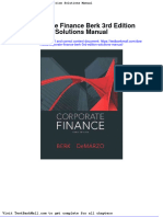 Corporate Finance Berk 3rd Edition Solutions Manual