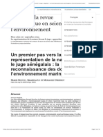 SENEGAL Un Premier Pas Vers La Représentation de La Nature Devant Le Juge Sénégalais : La Reconnaissance Des Dommages À L'environnement Marin