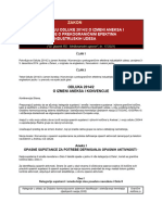 Zakon o Potvrđivanju Odluke 20142 o Izmeni Aneksa I Konvencije o Prekograničnim Efektima Industrijskih Udesa