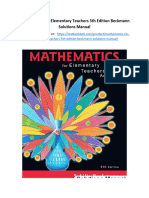 Mathematics For Elementary Teachers 5th Edition Beckmann Solutions Manual