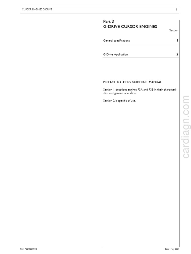 Part 3 g drive cursor engines pdf piston fuel injection
