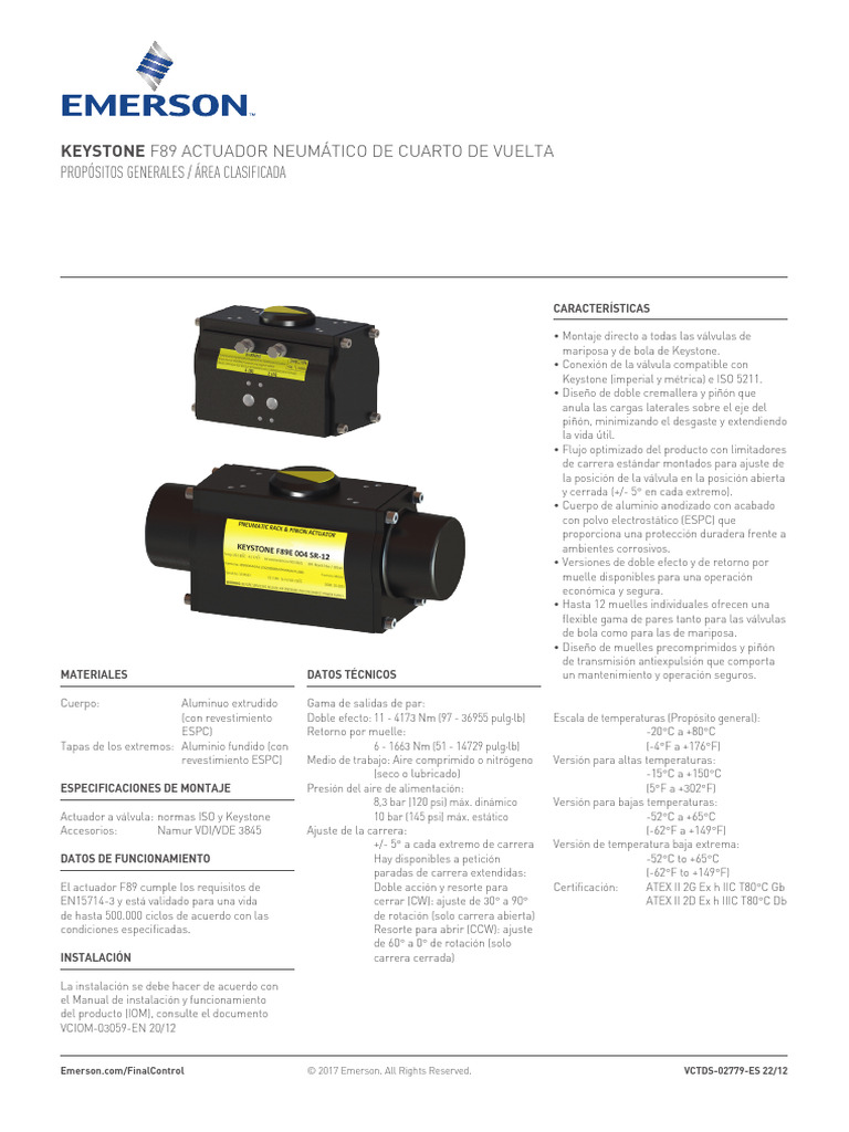 Data sheets f89 actuador neum tico de cuarto de vuelta keystone es es