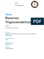 Razones Trigonométricas - 7° 3ra