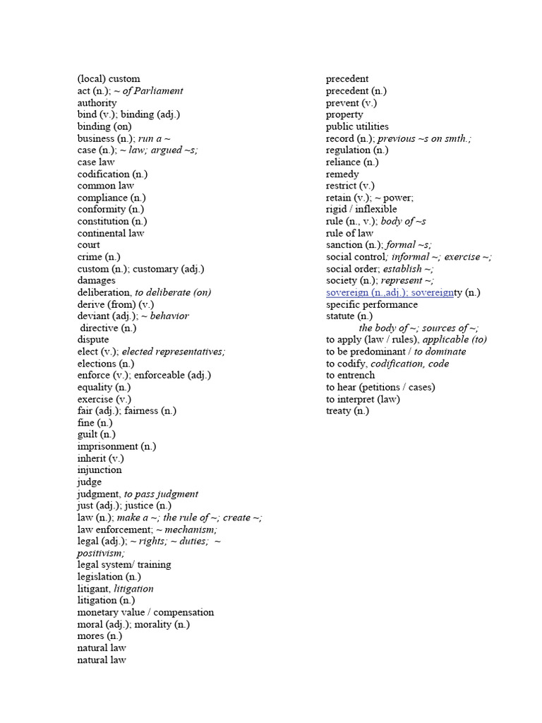 Legal Terminology and Concepts Guide | PDF | Politics | Law
