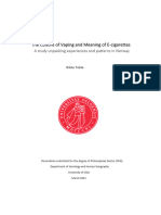 The Culture of Vaping and Meaning of E-Cigarettes: A Study Unpacking Experiences and Patterns in Norway