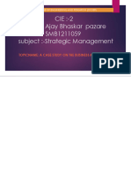 CIE:-2 Name:-Ajay Bhaskar Pazare Roll No: - SMB1211059 Subject:-Strategic Management