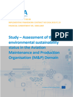 Study - Assessment of The Environmental Sustainability Status in The Aviation Maintenance and Production Organisation MP Doma