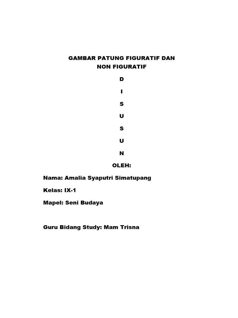 Gambar Patung Figuratif Dan Non Figuratif | PDF
