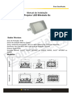 Projetor LED Zona 1 a Prova de Explosão 150W CCLZEX Manual de Instalação