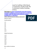 Solution Manual For Auditing A Risk Based Approach To Conducting A Quality Audit 9th Edition Karla Johnstone Audrey Gramling Larry e Rittenberg