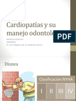 Cardiopatías y Su Manejo Odontológico