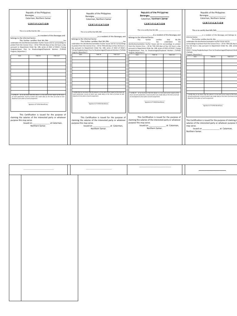 New Template DTR Covid Certification and DTR 1 Copy 1 1 | PDF | Hygiene ...