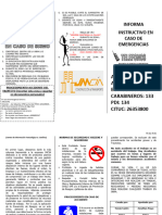 Informativo en Caso de Emergencias JMCIA