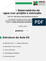 AULA 02 - Reservatórios de Água Fria - Projeto e Execução.