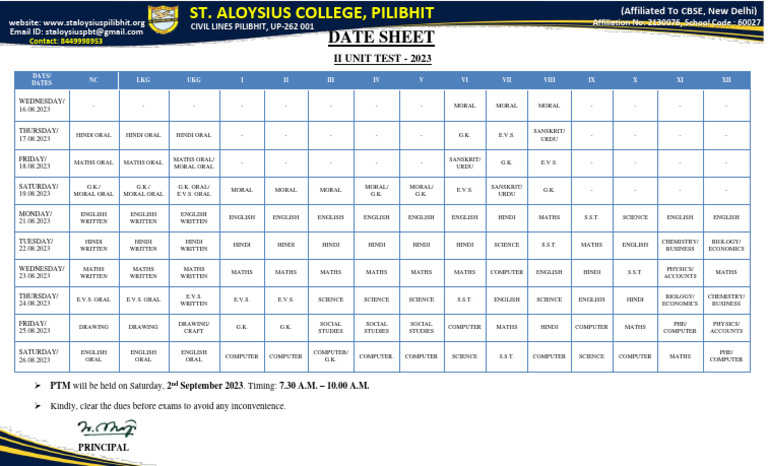 Ii Unit Test Pdf Science
