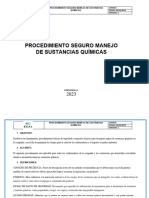 Procedimiento Seguro Manejo Sust Químicas - Norma