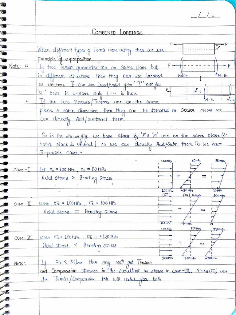 Combined Loadings and Stress Analysis | PDF