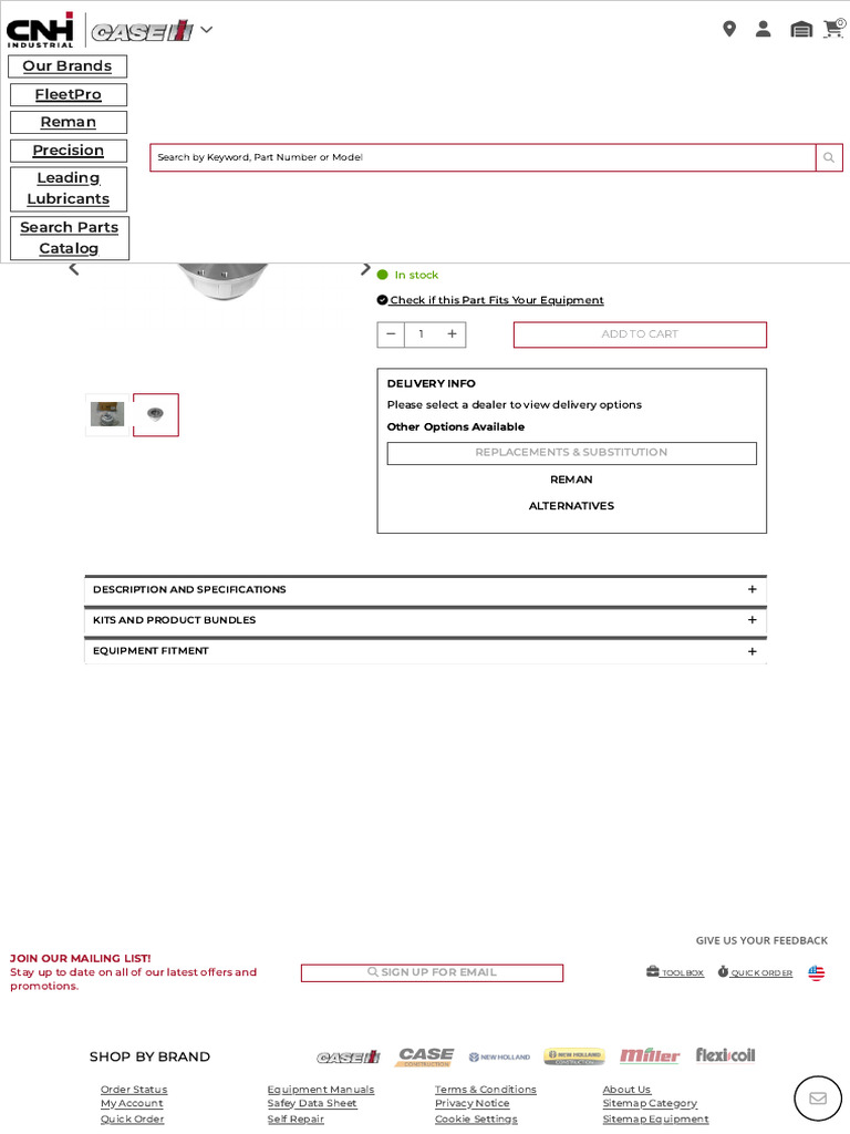Case IH Flanged Ball Bearing 47661876 | PDF | Computing