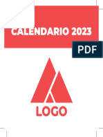 Calendario Lapicero 2023 Hojas ES