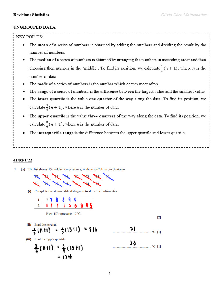 Key Statistics Concepts Explained | PDF | Quartile | Statistics