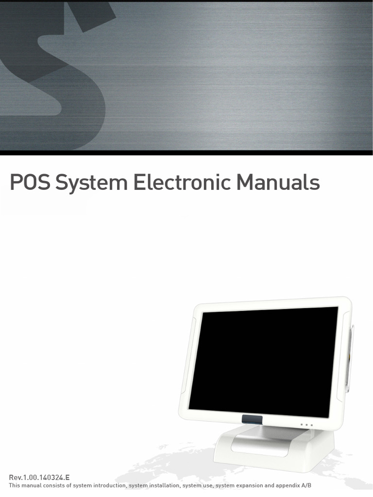 POS System Electronic Manuals: Rev.1.00.140324.E | PDF