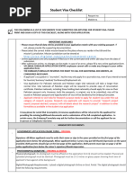 Student Visa Checklist Updated