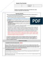 Student Visa Checklist Updated