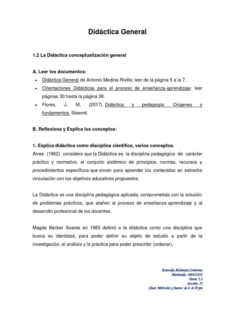 Conceptos Clave de la Didáctica | PDF | Enseñando | Maestros