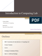 Introduction To Computing Lab#1
