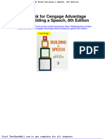 Test Bank For Cengage Advantage Books Building A Speech 8th Edition