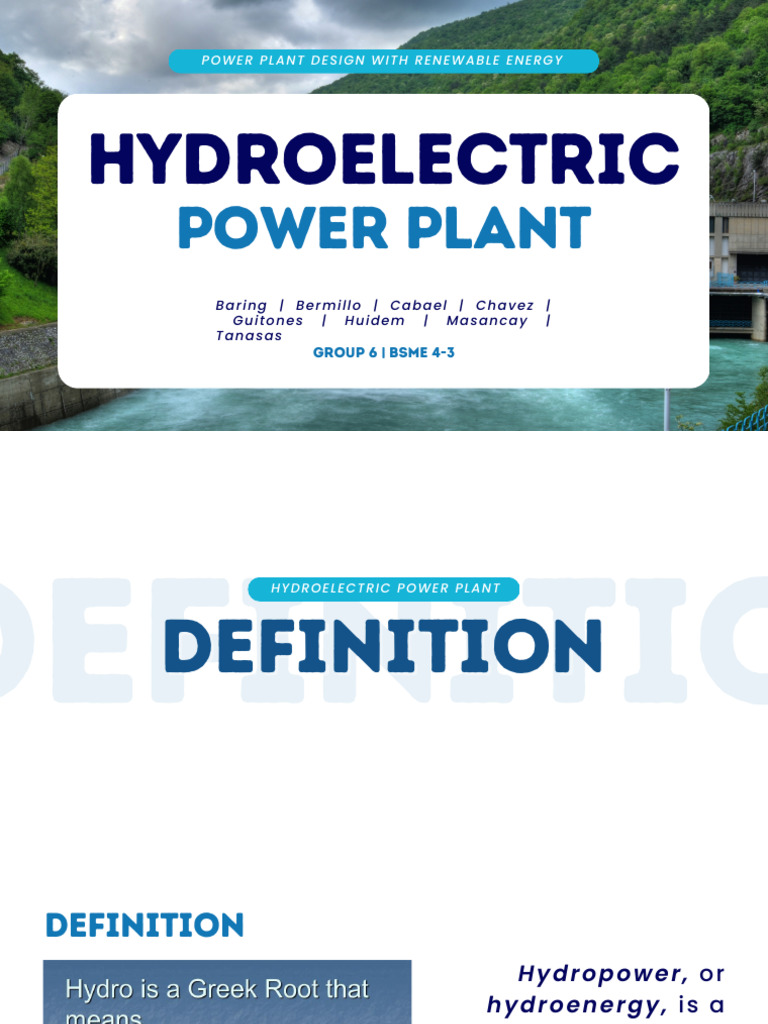 Hydroelectric Power Plant Overview | PDF | Hydroelectricity | Power Station