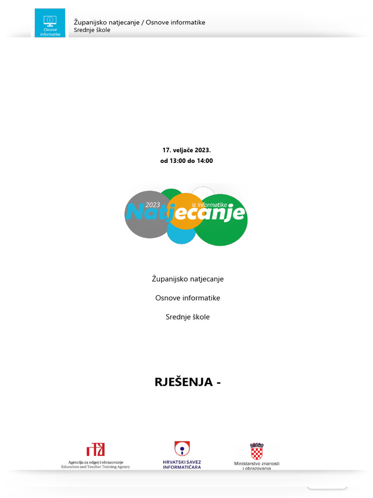Rjesenja | PDF