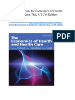 Solution Manual For Economics of Health and Health Care The 7 e 7th Edition
