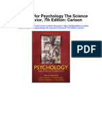 Test Bank For Psychology The Science of Behavior 7th Edition Carlson