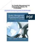 Test Bank For Quality Management For Organizational Excellence 7th 013255898x