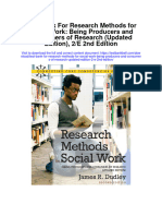 Test Bank For Research Methods For Social Work Being Producers and Consumers of Research Updated Edition 2 e 2nd Edition