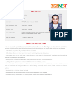 Exam Admit Card Lpu