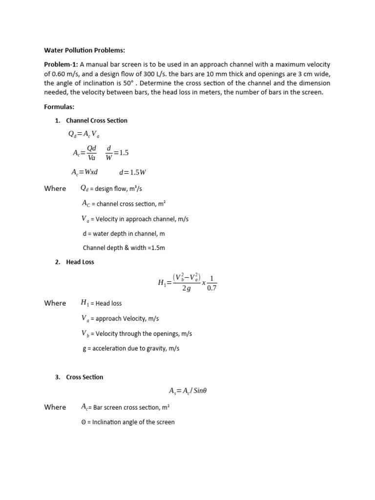 Water pollution problems pdf fluid dynamics physical sciences