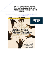 Test Bank For Social Work Macro Practice Plus Mysocialworklab With Etext Access Card Package 5 e 5th Edition