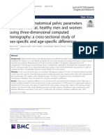 Evaluation of Anatomical Pelvic Parameters Between Normal, Healthy Men and Women Using Three-Dimensional Computed Tomography - A Cross-Sectional Study of Sex-Specific and Age-Specific Differences
