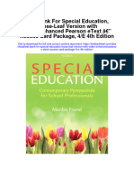 Test Bank For Special Education Loose Leaf Version With Video Enhanced Pearson Etext Access Card Package 4 e 4th Edition