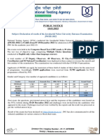 PublicNotice ResultDeclaration